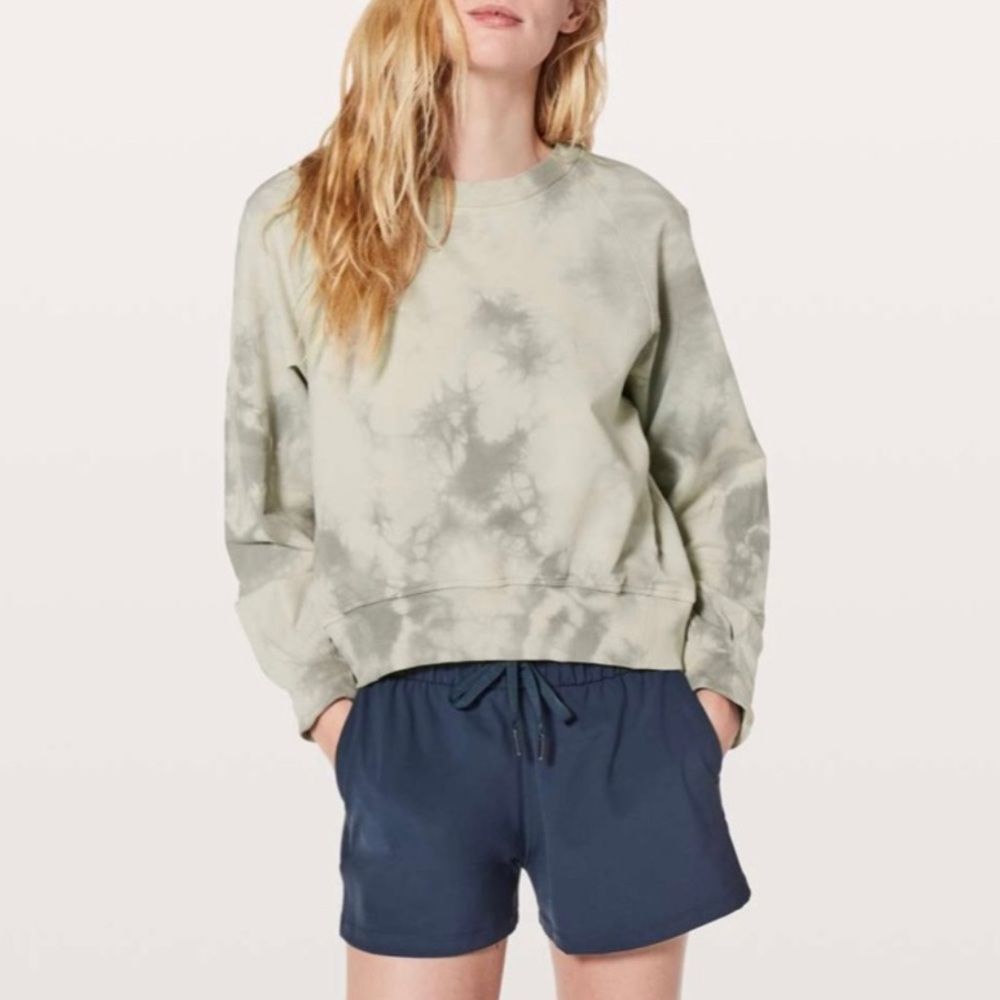 Lululemon It’s A Wash Long Sleeve Pullover Tie Dye Sweatshirt Cropped Sweatshirt